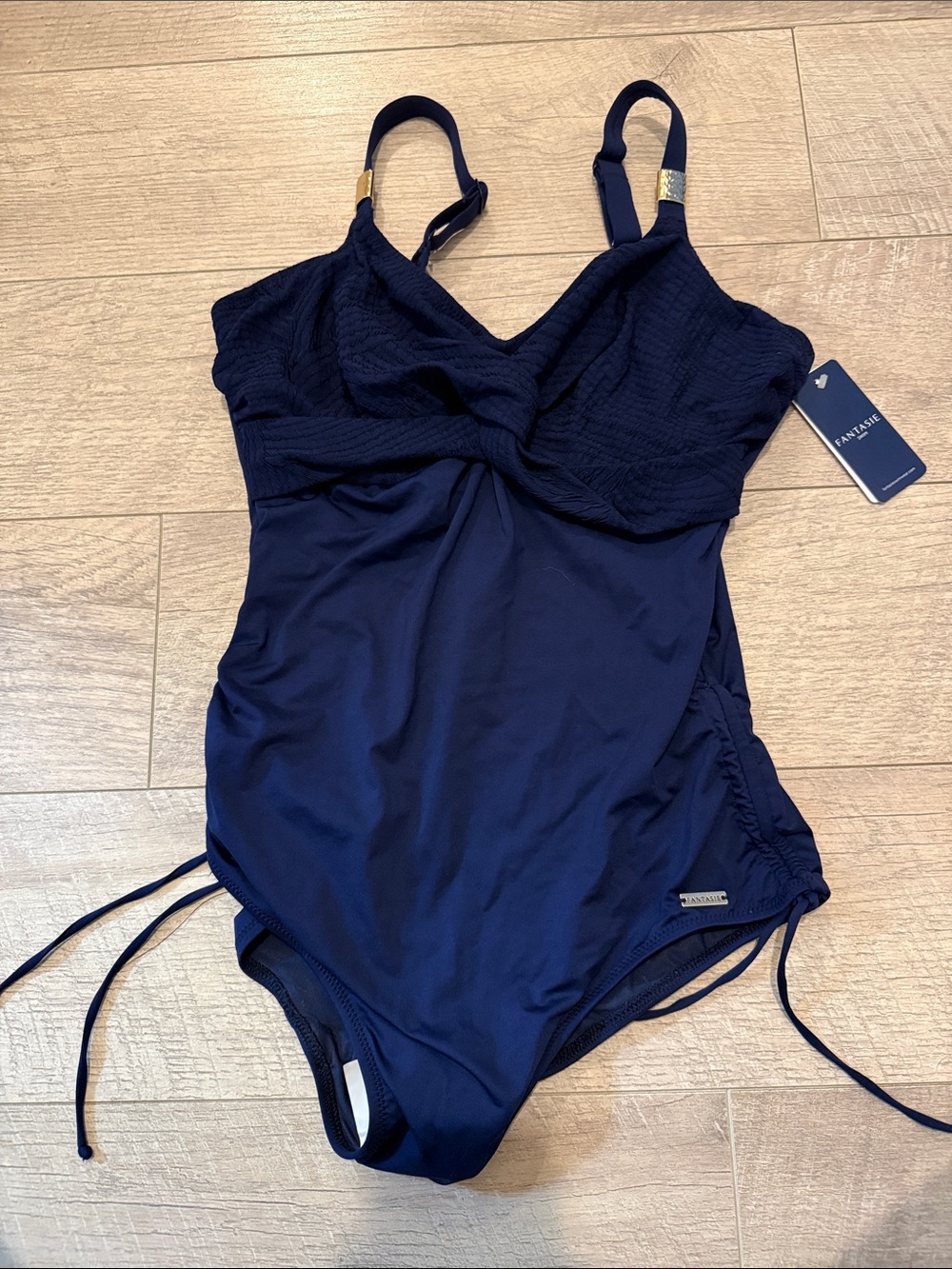 Fantasie Deep Navy Twist-Front One-Piece Swimsuit